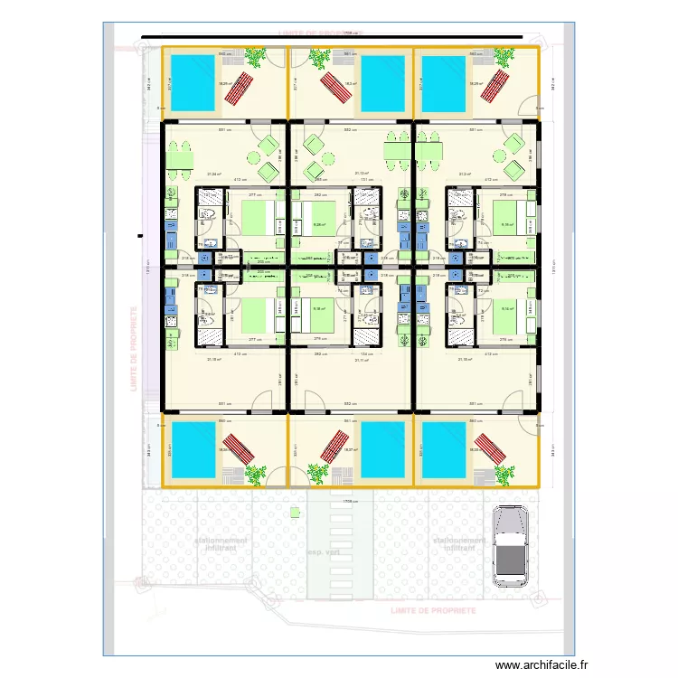 Beauregard plan int&eacute;rieur rez de chauss&eacute;. Plan de 