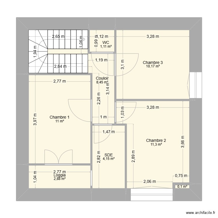 Etage Maison Riom. Plan de 0 pièce et 0 m2