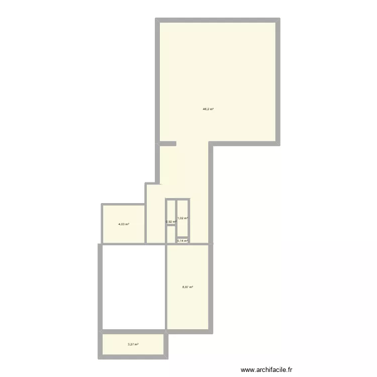 Bellugeon. Plan de 7  et 64 m²