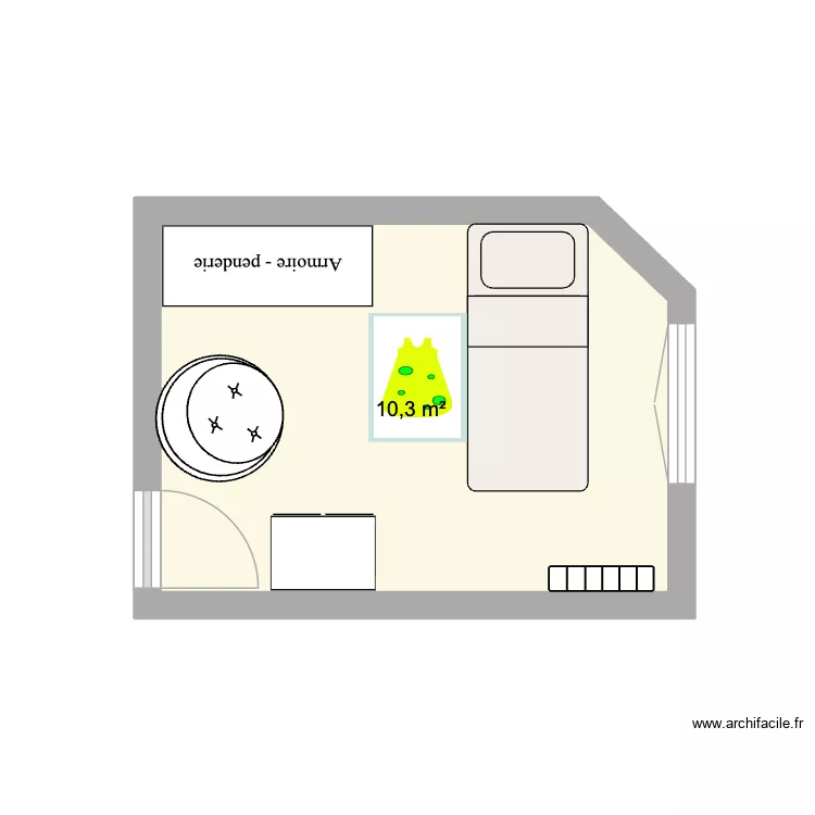 chambre. Plan de 1 et 10 m² chambre. Plan de 1 et 10 m²