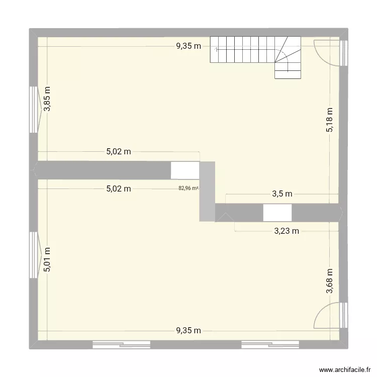 Chilly 1. Plan de 1 Pièce et 83 m²