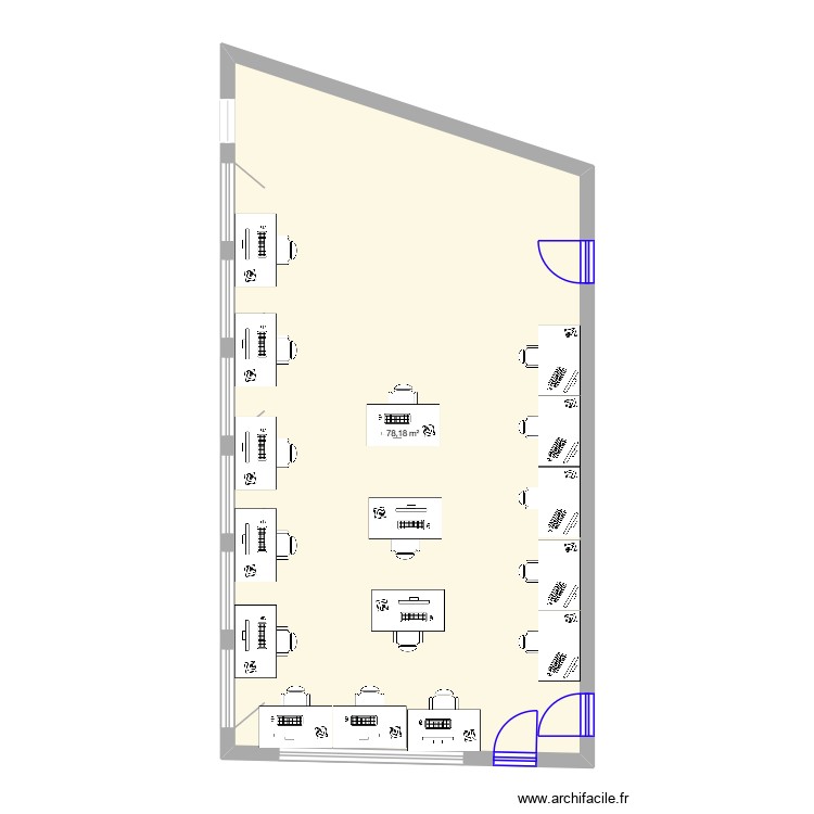 salle. Plan de 0 pièce et 0 m2