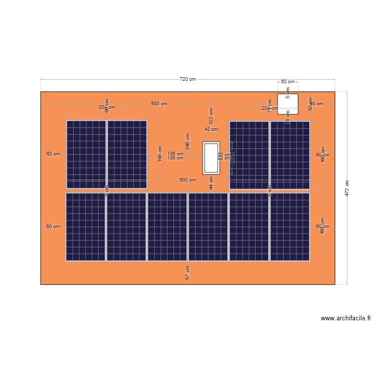 Toiture Panneau. Plan de 0 pièce et 0 m2