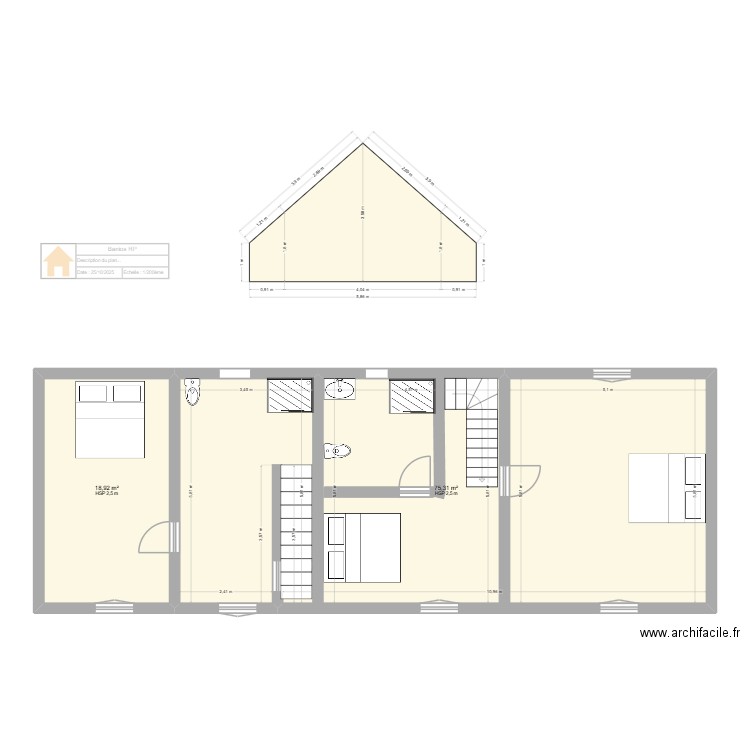 Banios RP. Plan de 7 pièces et 371 m2