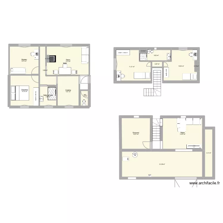 Maison Margny. Plan de 