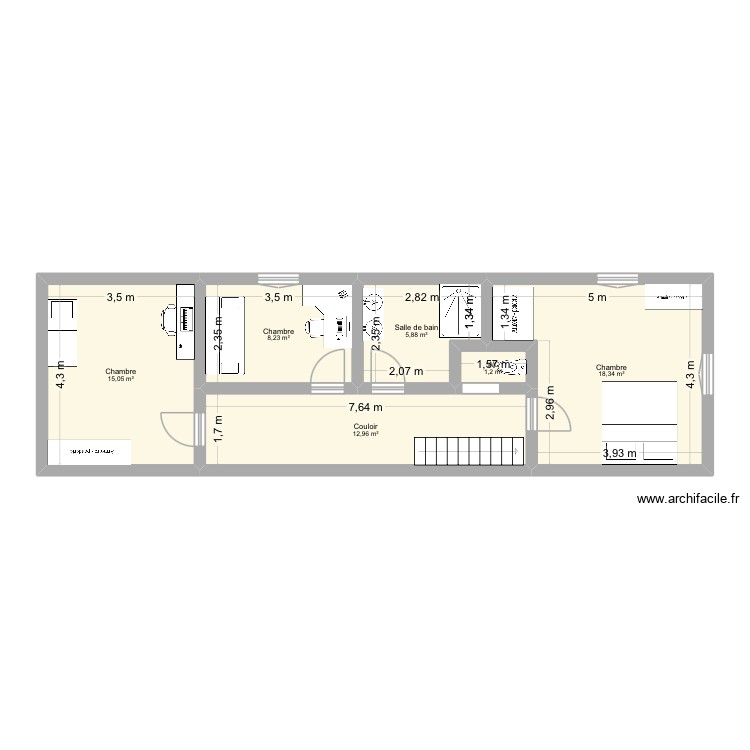 etage maison. Plan de 0 pièce et 0 m2