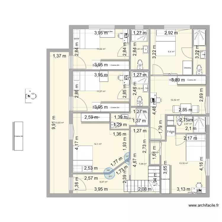 Saint-agne 1er étage Aprés V10. Plan de 15 et 115 m² Saint-agne 1er étage Aprés V10. Plan de 15 et 115 m²