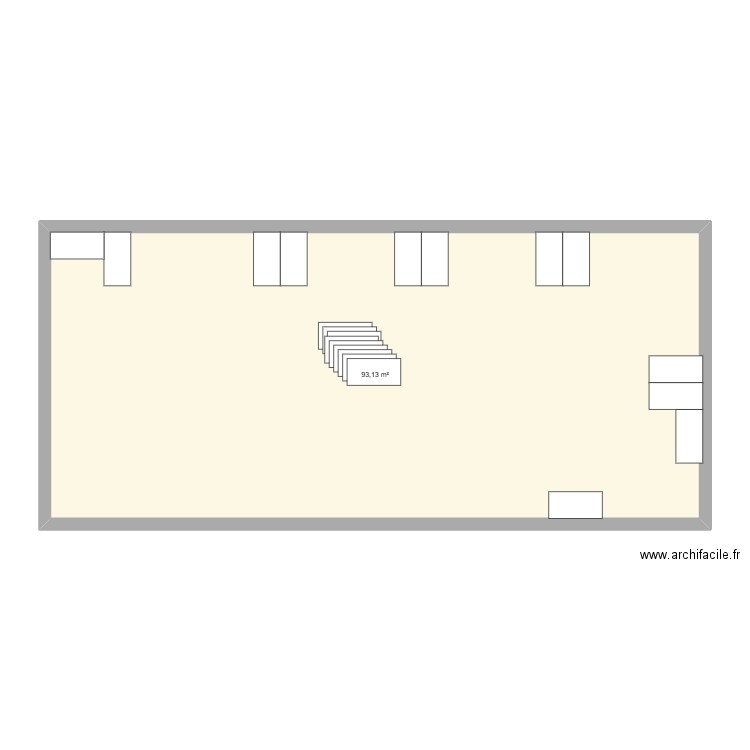 mamadou. Plan de 1 pièce et 93 m2