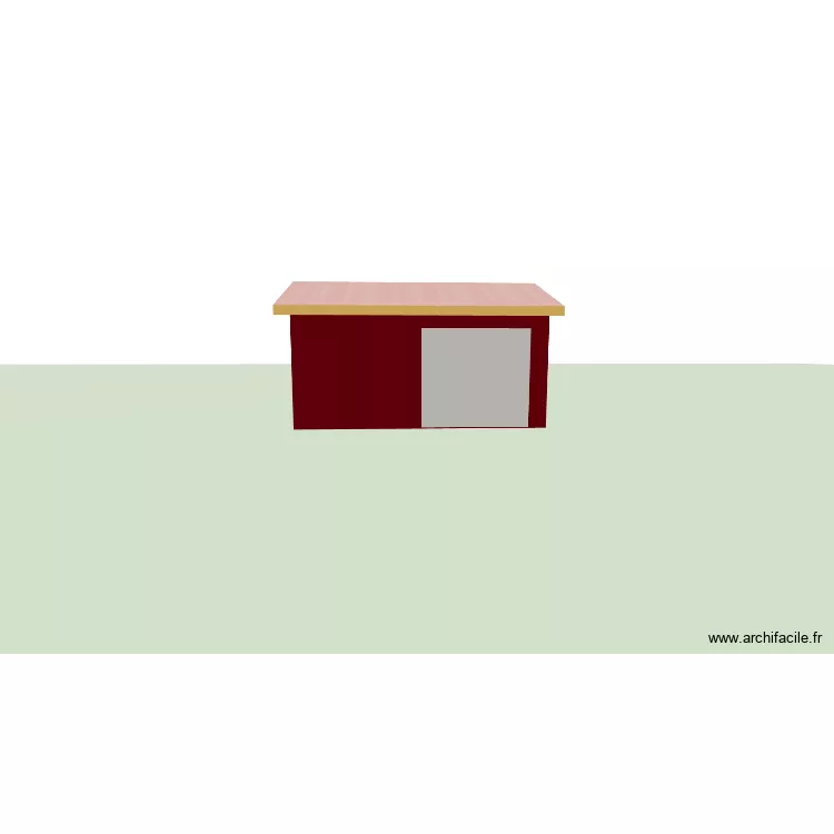 Abri Bois. Plan de 1  et 19 m²
