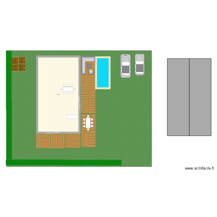 house 21 2026. Plan de 1 pièce et 90 m2