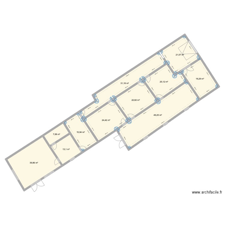 LISLE. Plan de 11 pièces et 264 m2