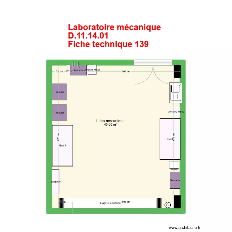 labos mecanique V1. Plan de 