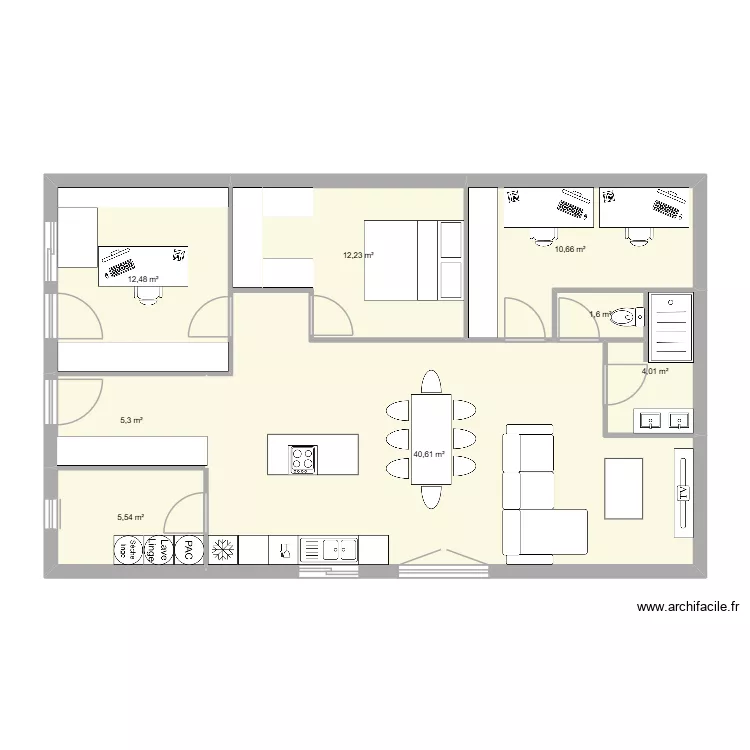 Maison V2.2. Plan de 8  et 92 m²