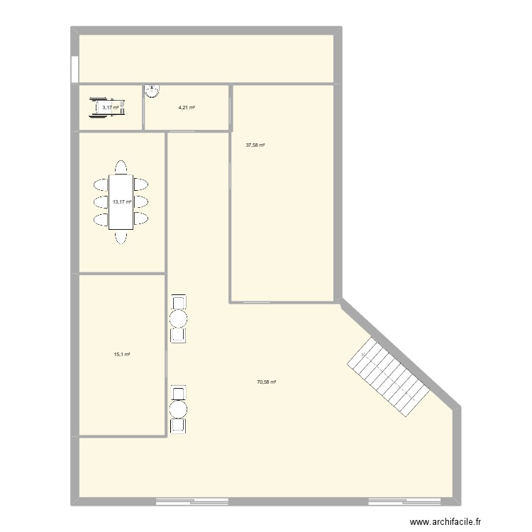 estimation 2. Plan de 6 pièces et 144 m2