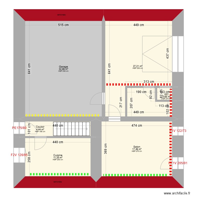 MESQUITA PASCALE. Plan de 13 pièces et 193 m2