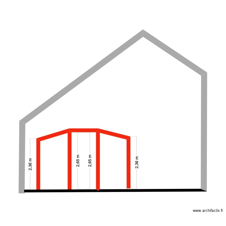 Plan façade. Plan de 0 pièce et 0 m2