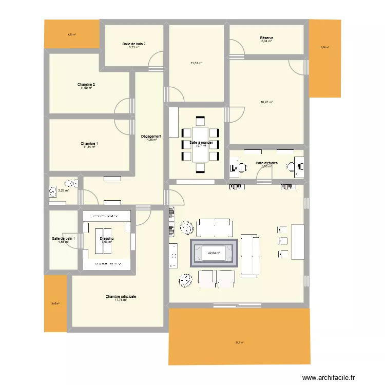 Ma maison pp 4cbres 22. Plan de 14 et 170 m² Ma maison pp 4cbres 22. Plan de 14 et 170 m²