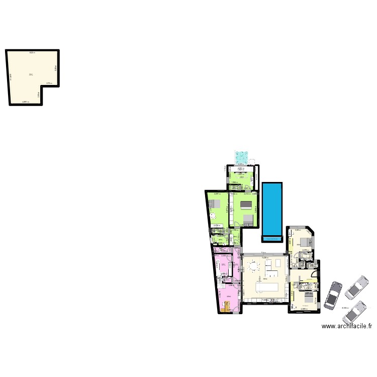 16122025. Plan de 21 pièces et 273 m2