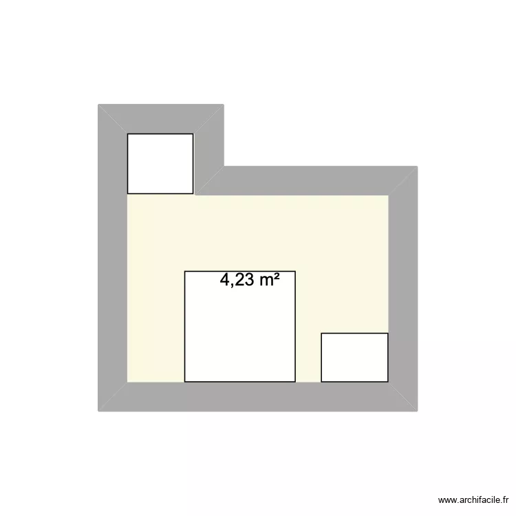 salle de bain. Plan de 1 et 4 m² salle de bain. Plan de 1 et 4 m²