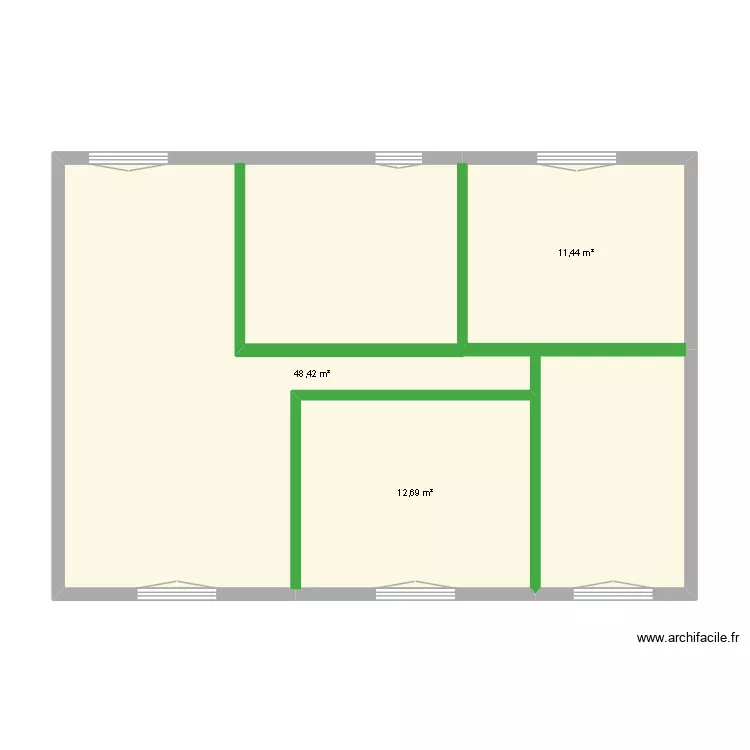 Base. Plan de 4  et 69 m²