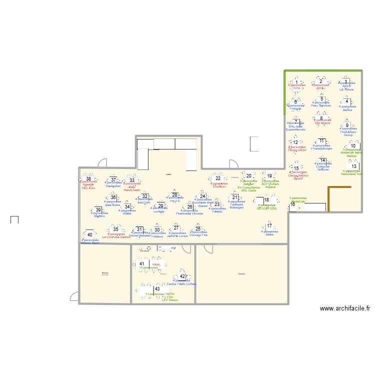 05/12 - Sita Osteria. Plan de 4 pièces et 345 m2