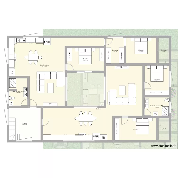 maison Feng shui. Plan de maison Feng shui. Plan de