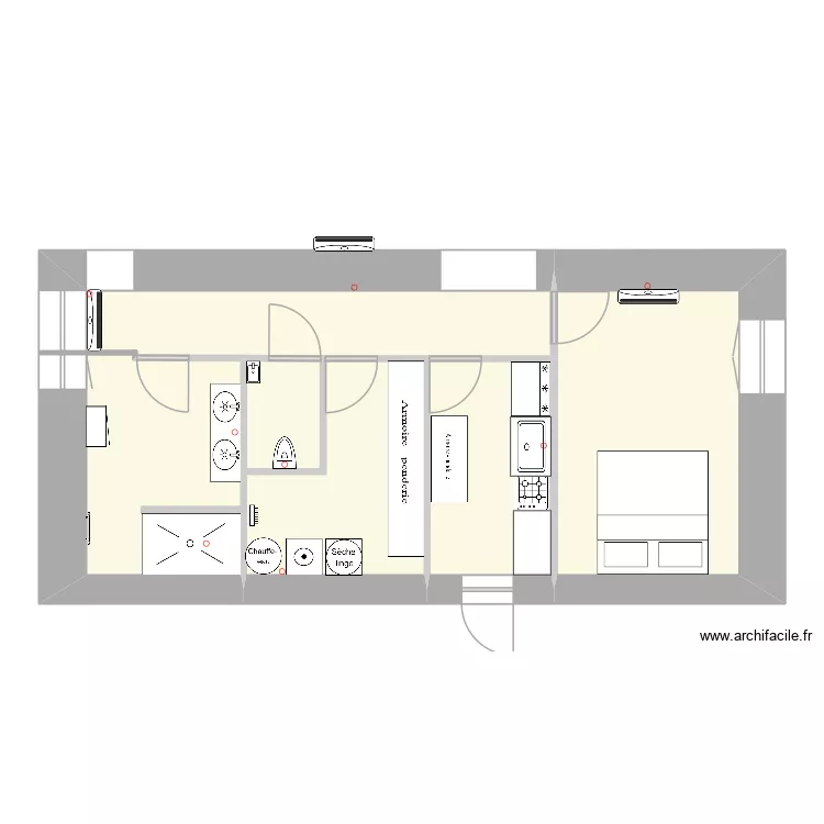 Plan1. Plan de 5  et 46 m²