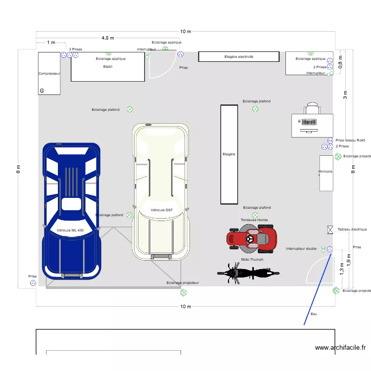 garage. Plan de 