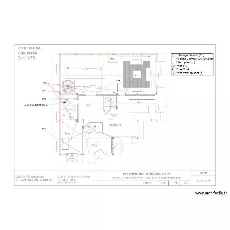 RDC salaheddine. Plan de 