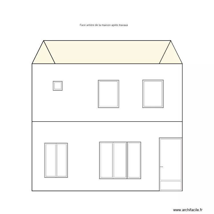 Facade arrière après. Plan de Facade arrière après. Plan de