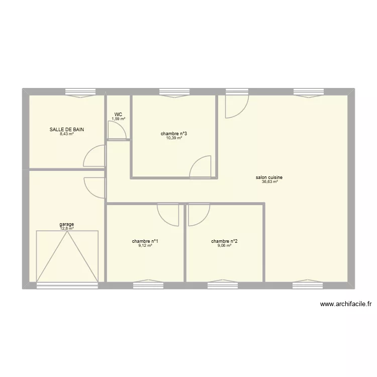 toulouze. Plan de 7  et 88 m²