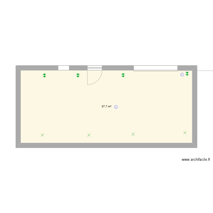 Ste Nathalene. Plan de 1 pièce et 38 m2