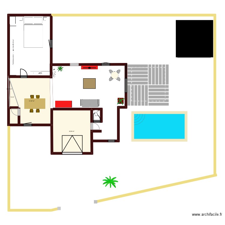 Jimmy. Plan de 5 pièces et 62 m2