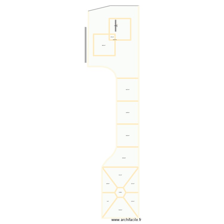 acces. Plan de 15 pièces et 219 m2