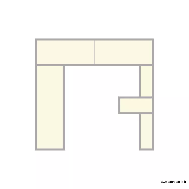 cuisine 1. Plan de 6  et 5 m²