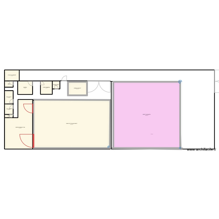 Plan Usine AGI. Plan de 13 pièces et 493 m2