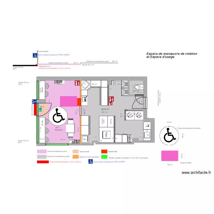 DIV'IN HOUSE APRES AM&Eacute;NAGEMENTS Espace rotat et usage. Plan de 