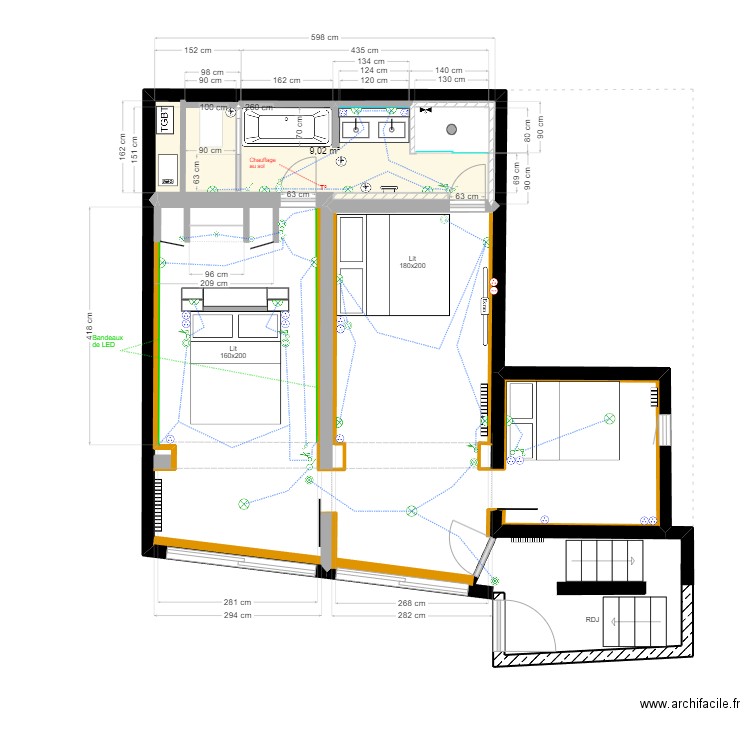 Sibony - Hennequeville RDJ proposition 9 Elec côté. Plan de 0 pièce et 0 m2