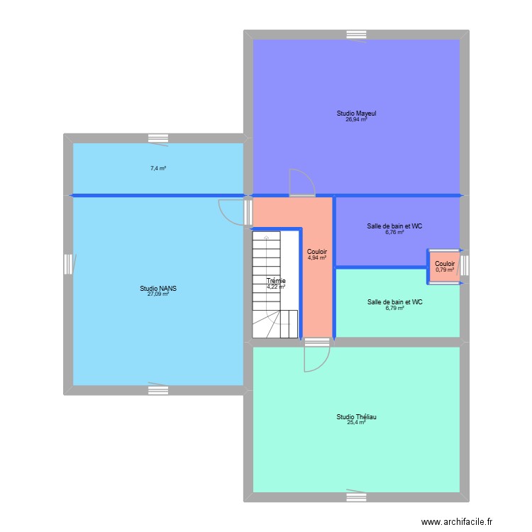 CASTEJA R+2 EDL 2026. Plan de 9 pièces et 110 m2