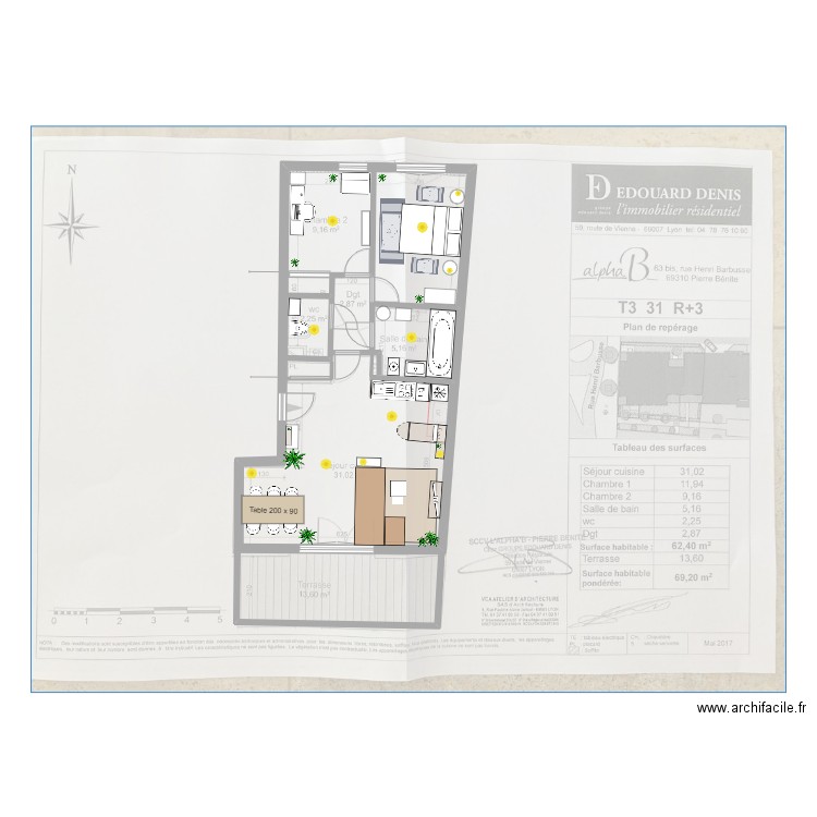 Armel Pierre Bénite 2. Plan de 0 pièce et 0 m2