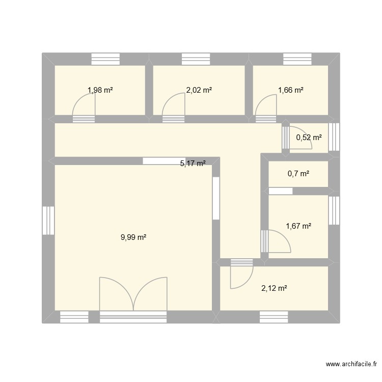 DIRECTION GENERALE CCL. Plan de 9 pièces et 26 m2