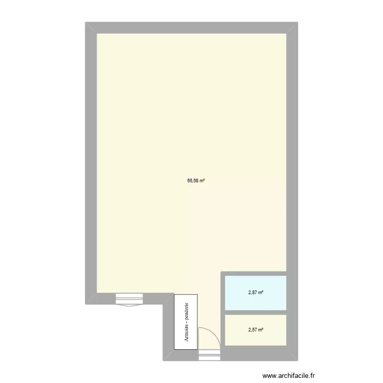 plan 1 maison brute. Plan de 3  et 78 m²
