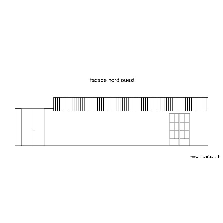facade  nord ouest. Plan de 0 pièce et 0 m2