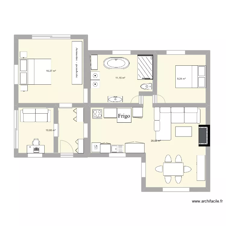 chalet. Plan de 