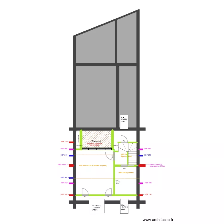 BAUCQ 77 4e étage HSP 02/26. Plan de 8 et 91 m² BAUCQ 77 4e étage HSP 02/26. Plan de 8 et 91 m²