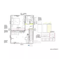 Projet remise salon coté cour Velux + chambre (lit Villeneuve)