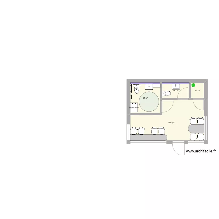 Halte routi&egrave;re. Plan de 