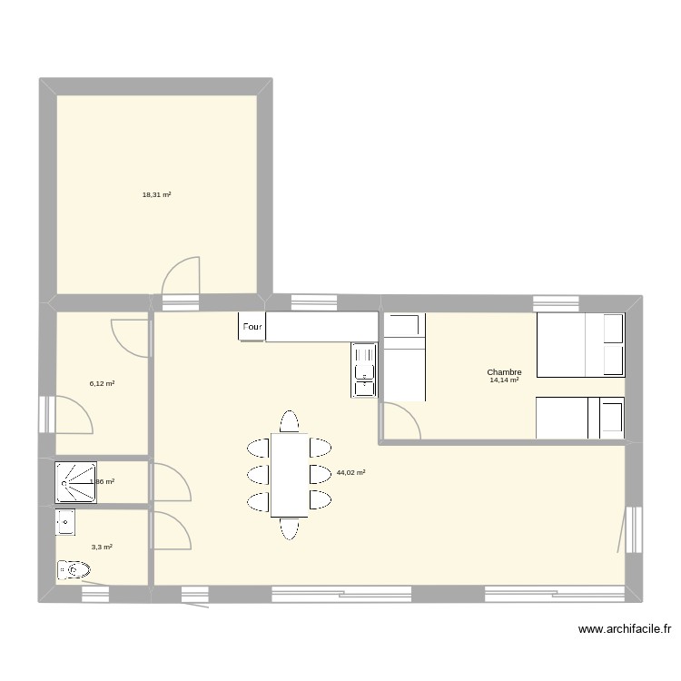 Bati commun V1. Plan de 0 pièce et 0 m2
