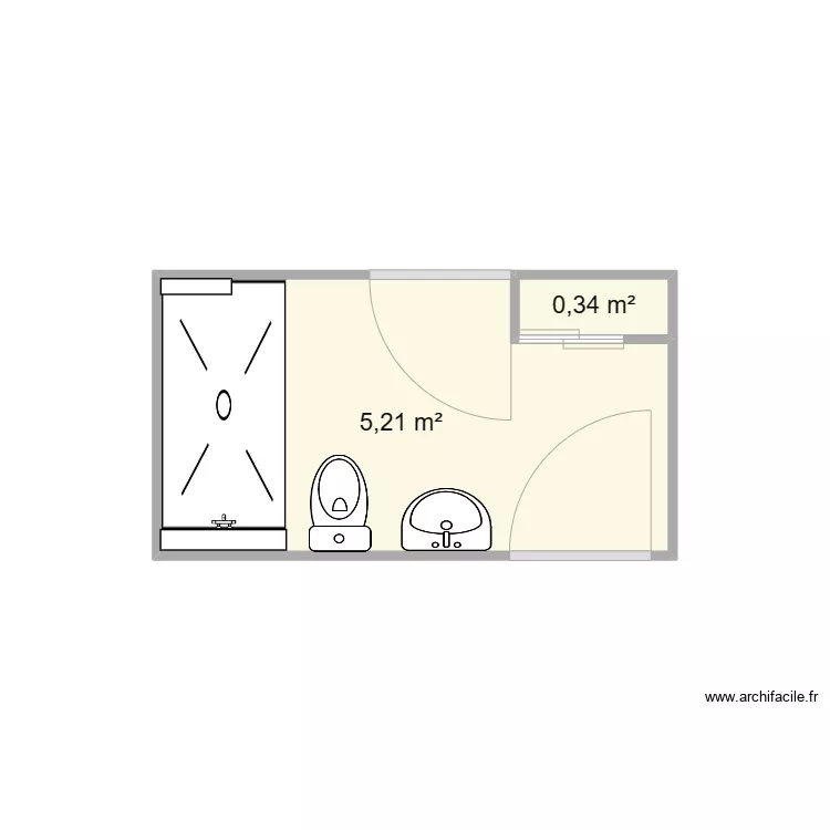 salle de bain 94 av des hameaux. Plan de 