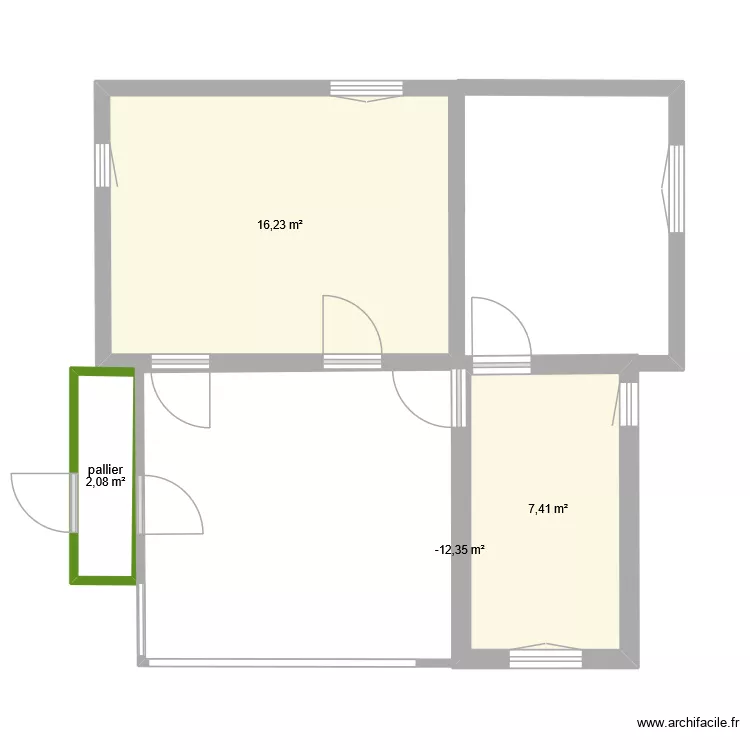 chalet jugie 2. Plan de 4  et 26 m²